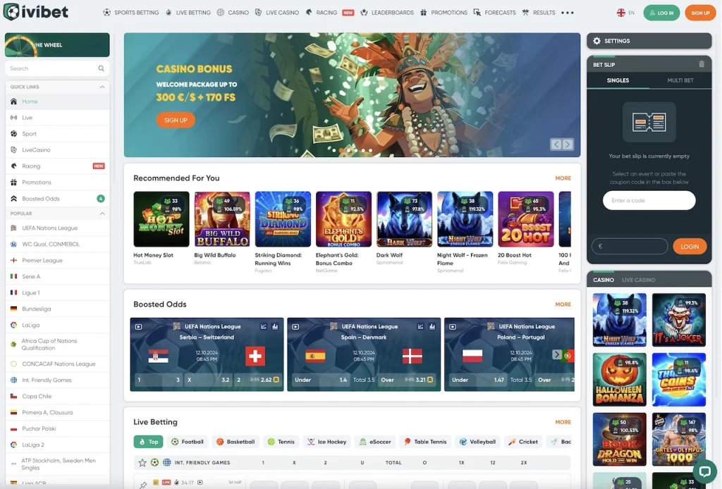 Ivibet homepage
