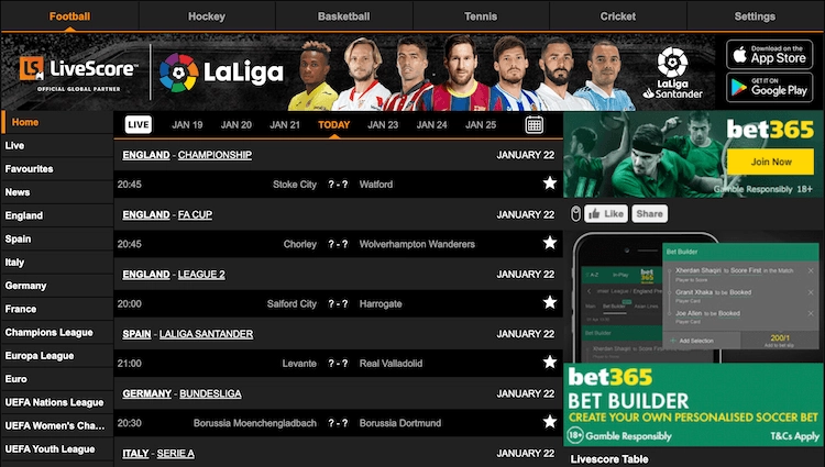 Bettingcorner.com Livescores